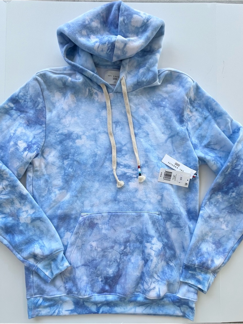 Sol Angeles Men's Blue Tie-Dye Crewneck Hoodie